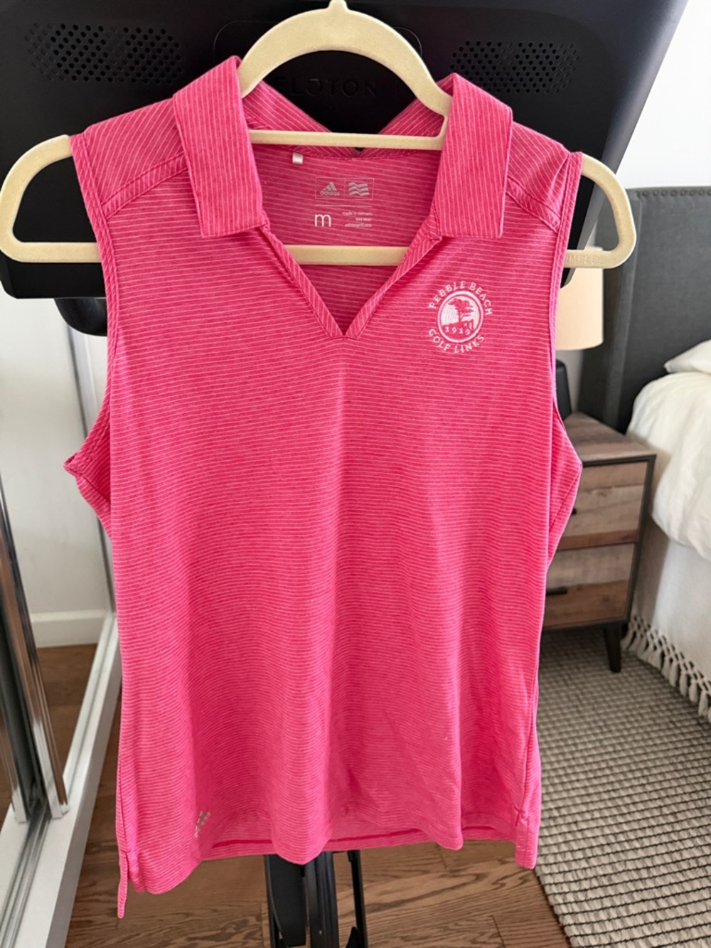 Adidas Women's Sleeveless Golf Polo - Pink